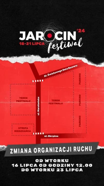 Zmiany w ruchu na czas Jarocin Festiwalu. Zobacz, jakie będą utrudnienia przez tydzień [GALERIA] — zdjęcie 2 z 6