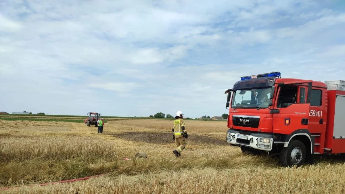 Pożar ścierniska w Łobzowcu [ZDJĘCIA]