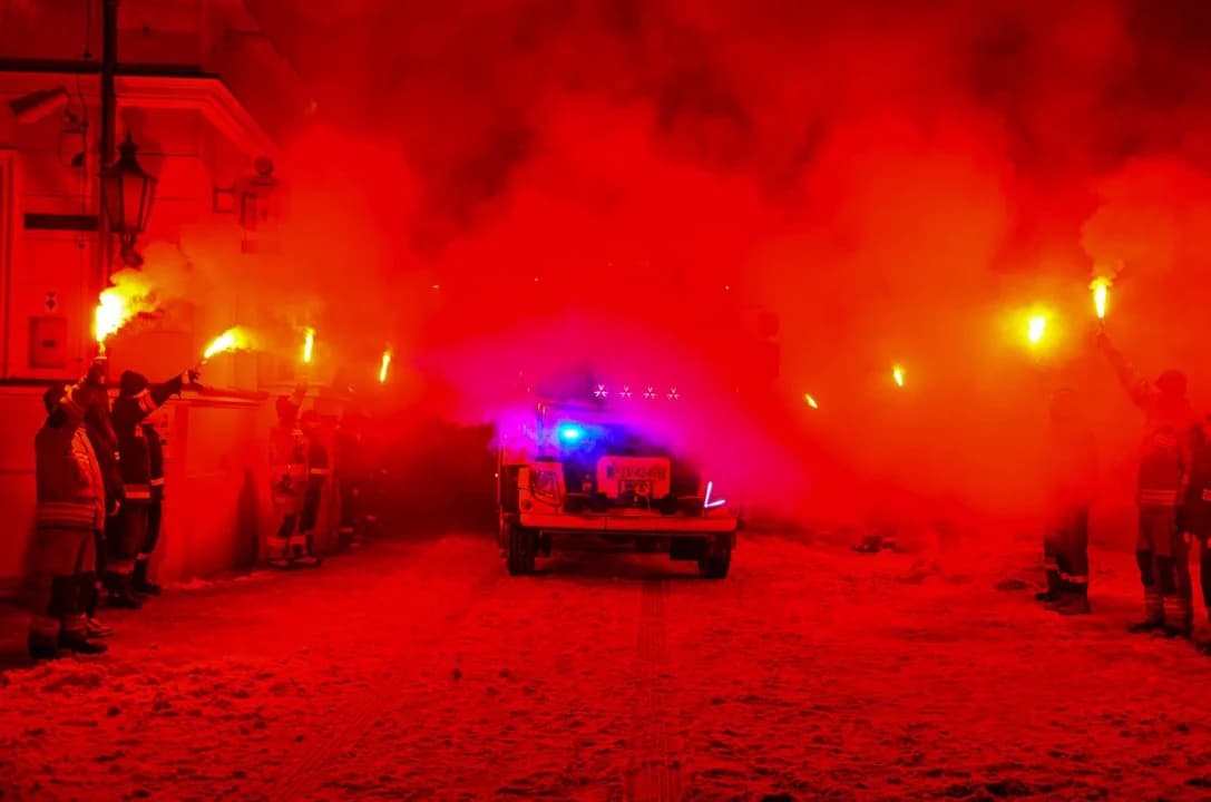Przywitanie samochodu OSP Jarocin