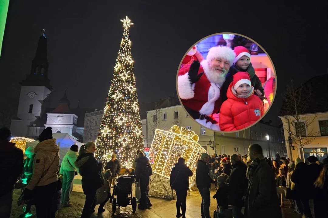 Rozświetlili rynek w Jarocinie. Najmłodsi spotkali się ze świętym Mikołajem [ZDJĘCIA]