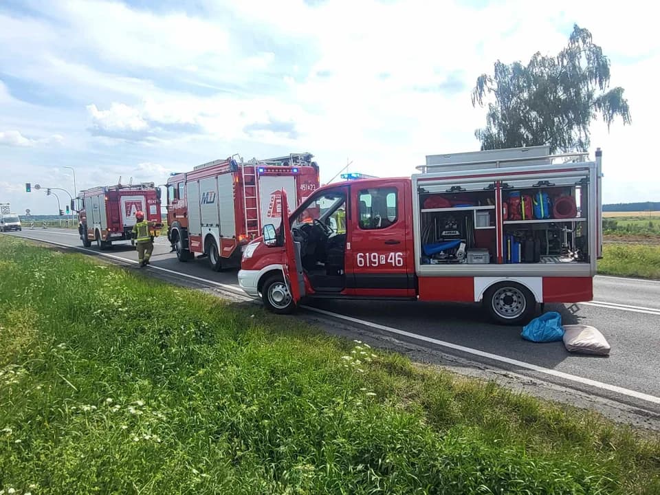 Zderzenie ciężarówki z autem dostawczym na DK 11 [ZDJĘCIA] — zdjęcie 3 z 4