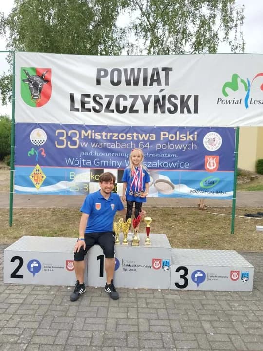 z córką Mają czterokrotną Mistrzynią Polski juniorek do lat 6 w warcabach 64 i 100-polowych