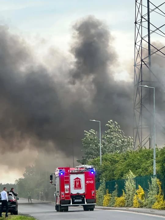 Pożar śmieci w Wielkopolskim Centrum Recyklingu