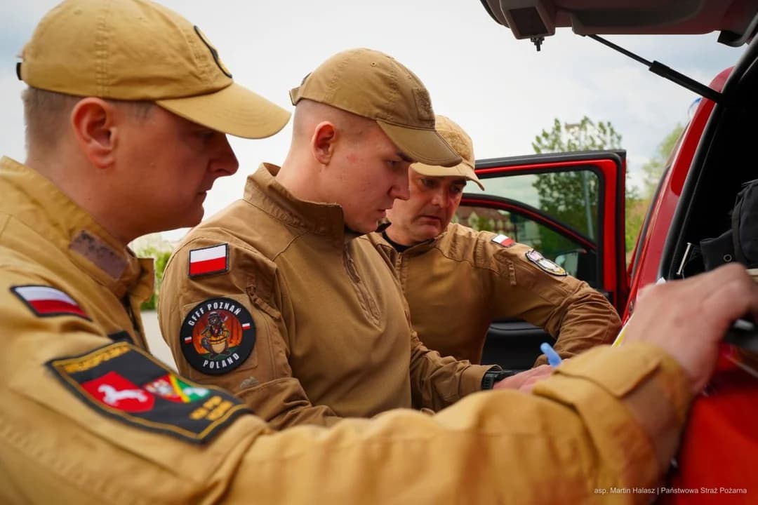 Strażacy z Wielkopolski gaszą ogromy pożar lasu na Lubelszczyźnie