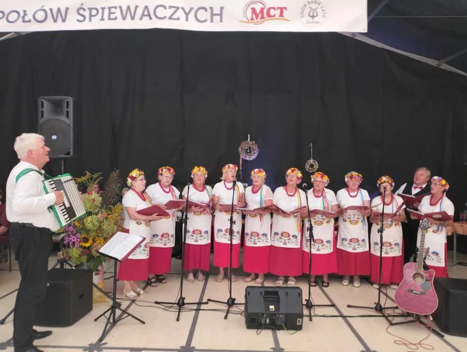 Seniorzy bawili się w Żerkowie. Biesiada dla 14 zespołów [ZDJĘCIA] — zdjęcie 3 z 7
