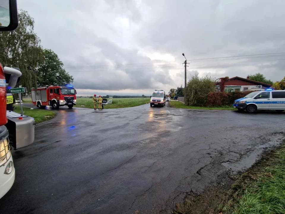 Wypadek w Wysogotówku