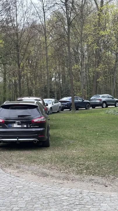 Auta na trawnikach przed zakazem w Parku Radolińskich. Policja w akcji, a gmina stawia na monitoring — zdjęcie 3 z 5