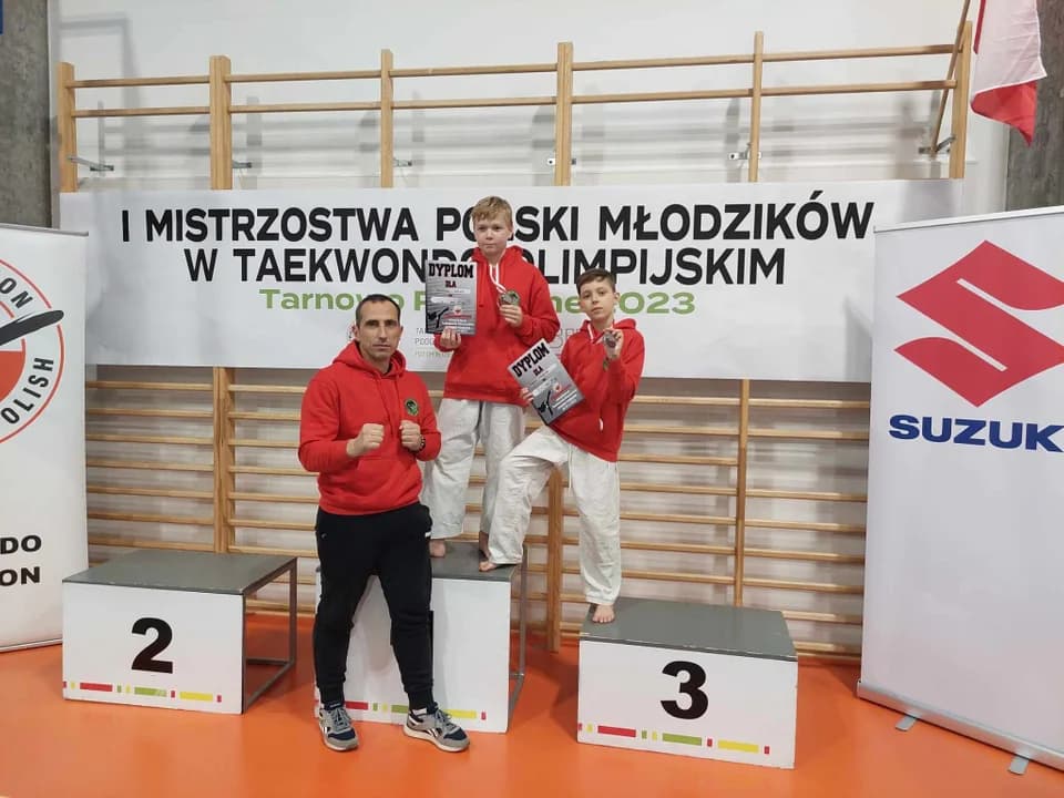 Jarocińskie medale I Mistrzostw Polski Młodzików w taekwondo