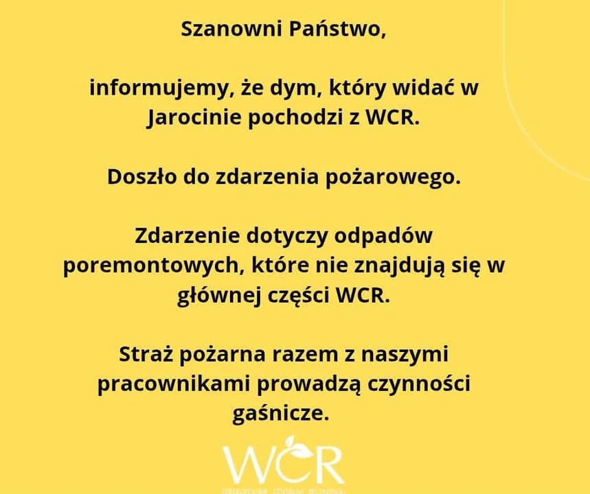 Pożar śmieci w Wielkopolskim Centrum Recyklingu
