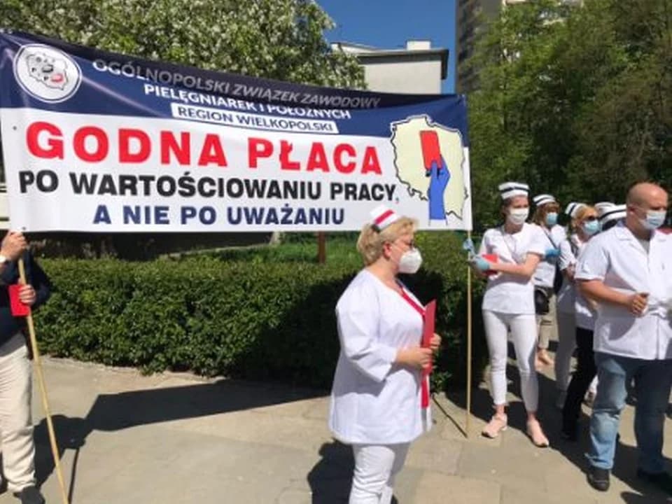 Kolejny raz jarocińskie pielęgniarki wyjechały na protest do Warszawy