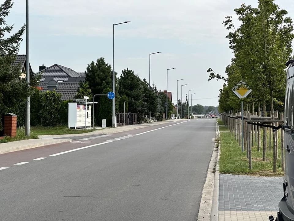 Ścieżka rowerowa na ulicy Wrzosowej w Jarocinie