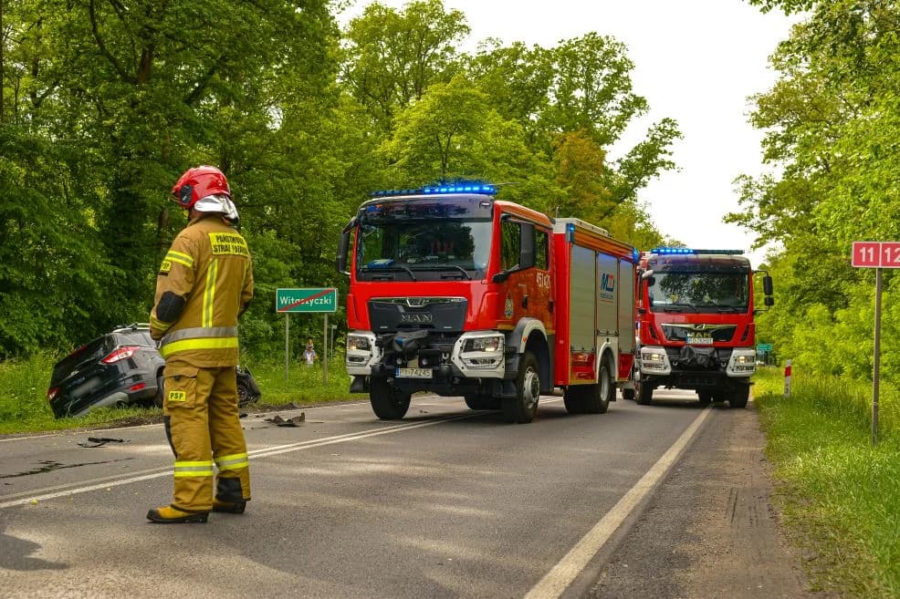 Zderzenie na DK 11 między Jarocinem a Witaszyczkami. Samochodami podróżowało pięć osób — zdjęcie 5 z 11
