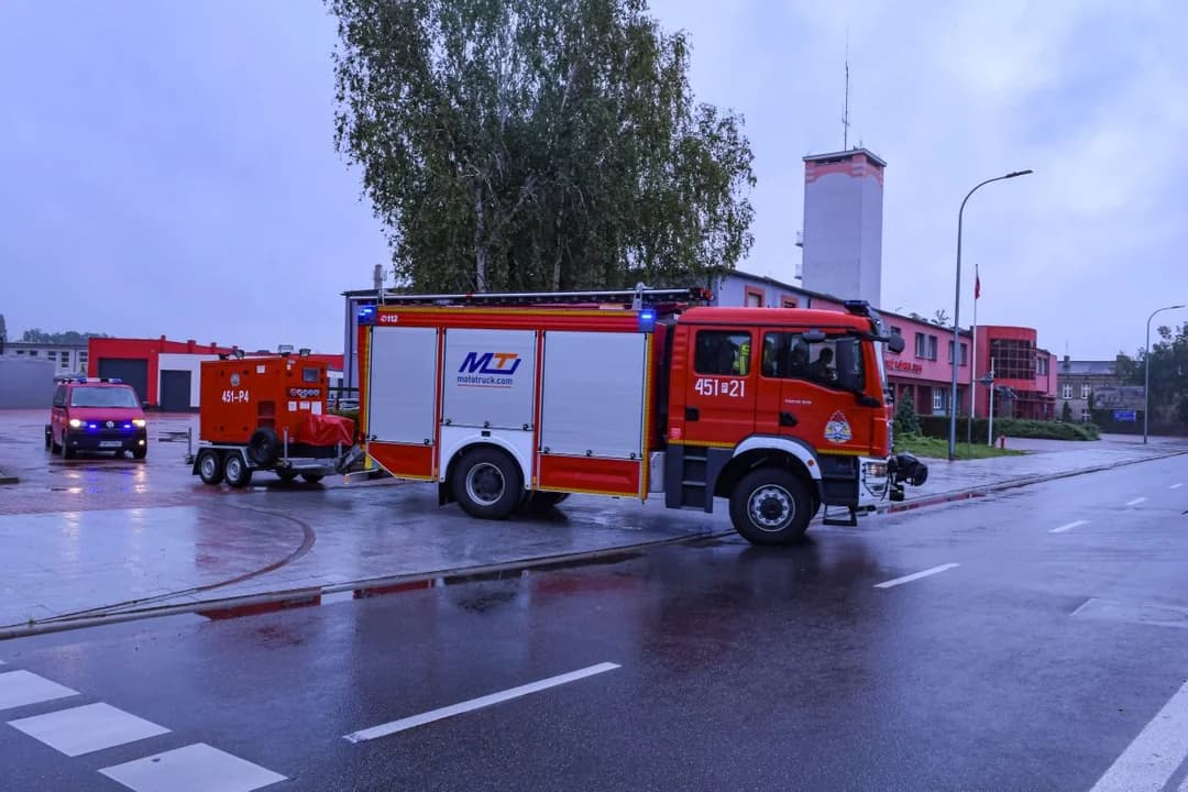 Jarocińscy strażacy w drodze do Kłodzka