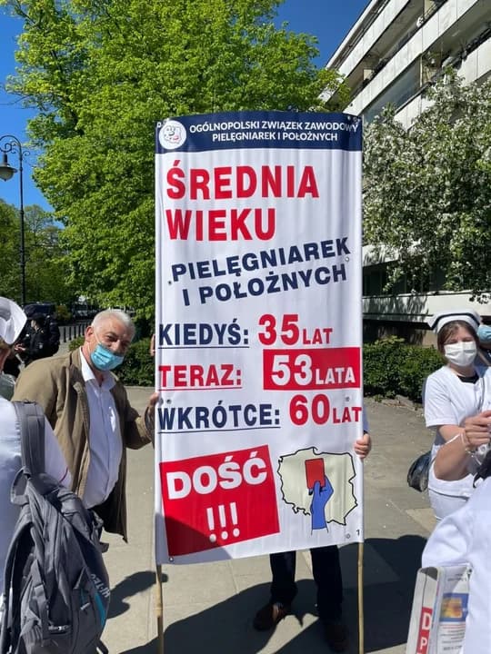 Kolejny raz jarocińskie pielęgniarki wyjechały na protest do Warszawy