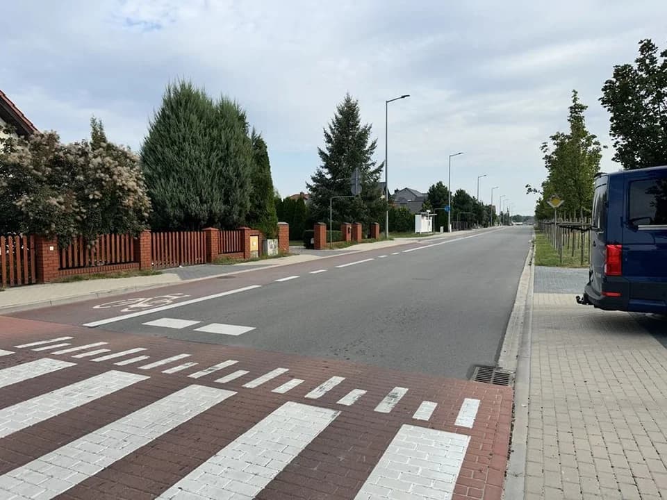 Ścieżka rowerowa na ulicy Wrzosowej w Jarocinie