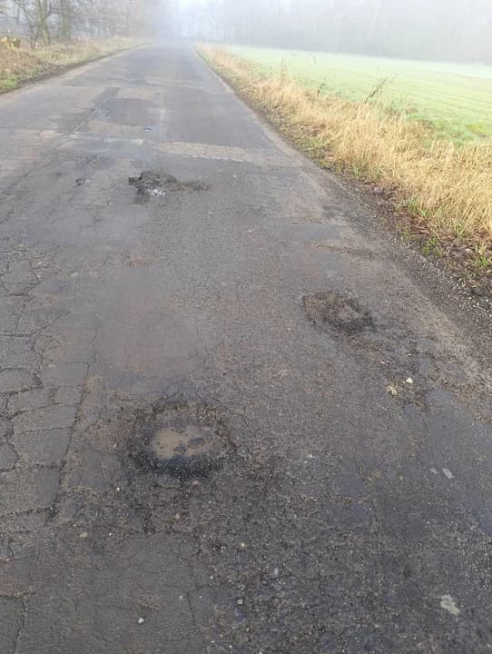 Tak wygląda droga Cząszczew - Cielcza