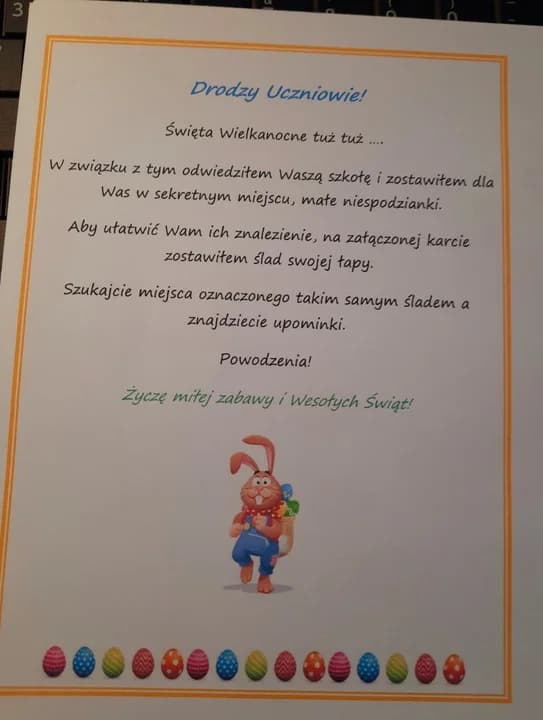 Zajączek w Zespole Szkół Specjalnych w Jarocinie — zdjęcie 2 z 11