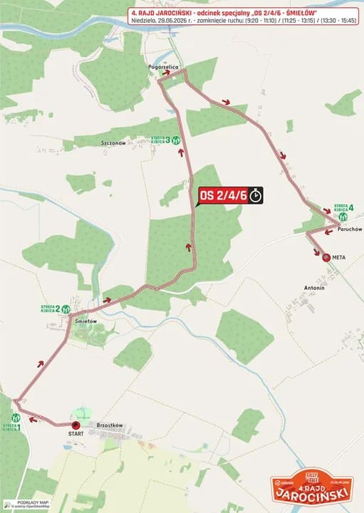Mapa OS Śmiełów