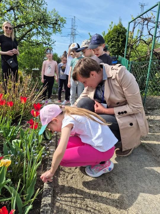Dzieci z jarocińskiego przedszkola „Bajeczka” uczyły się, jak dbać o ogród [ZDJĘCIA] — zdjęcie 6 z 18