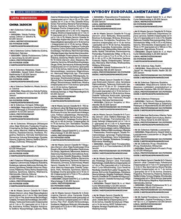 Obwody do głosowania w wyborach do Europarlamentu 2024 — zdjęcie 2 z 3
