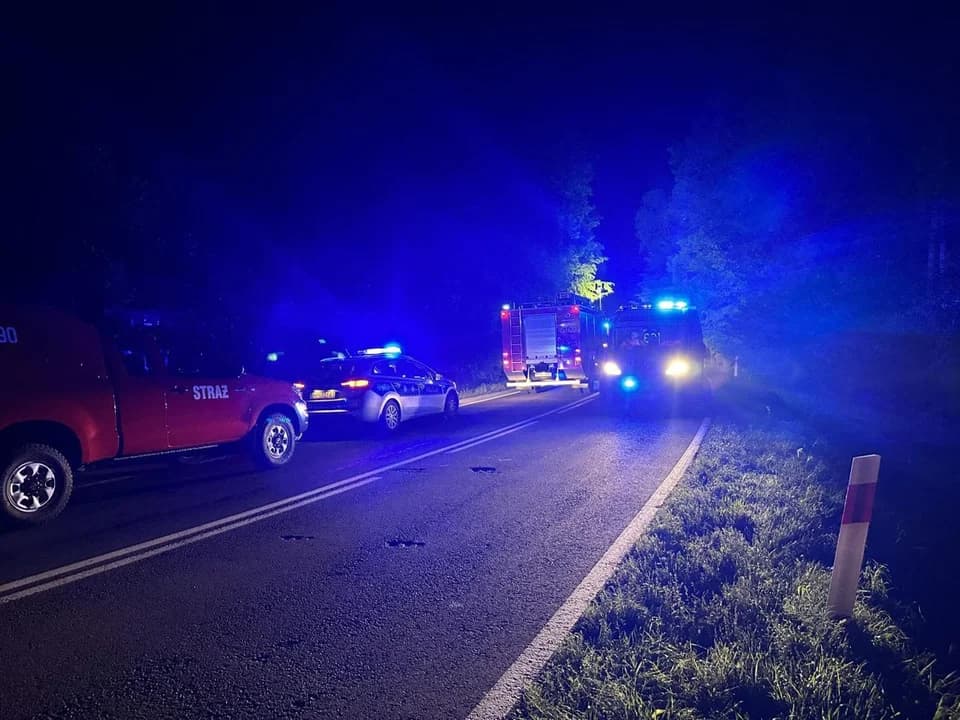 Wypadek śmiertelny za Tarcami, w kierunku Lubini Małej — zdjęcie 4 z 28