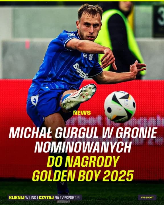 Grafika informująca, że Michał Gurgul znalazł się w Golden Boy