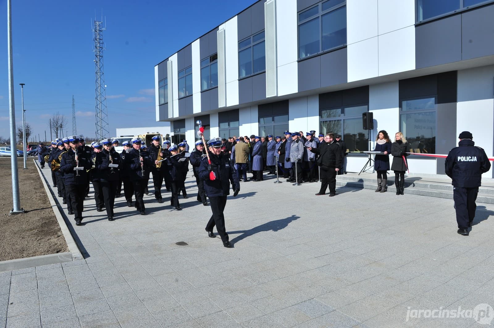Jarocin. Otwarcie Komendy Powiatowej Policji. Uroczystość