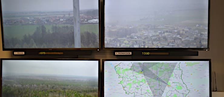 Kamery wypatrują pożarów w lasach