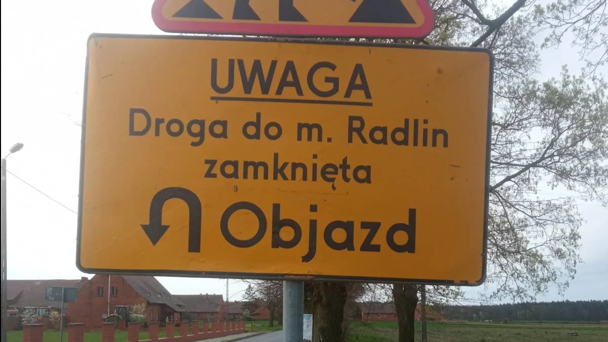 Droga powiatowa Radlin - Radliniec zamknięta. Trwa przebudowa [AKTUALIZACJA]