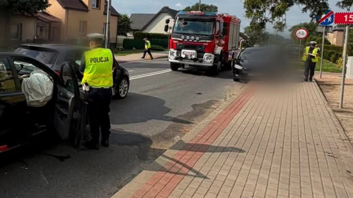 Zderzenie dwóch aut. Wśród rannych 9‑miesięczne dziecko