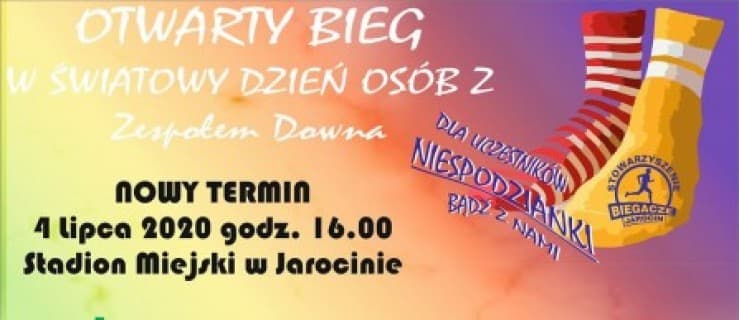 Bieg Kolorowej Skarpetki w sobotę na stadionie. Można jeszcze dołączyć
