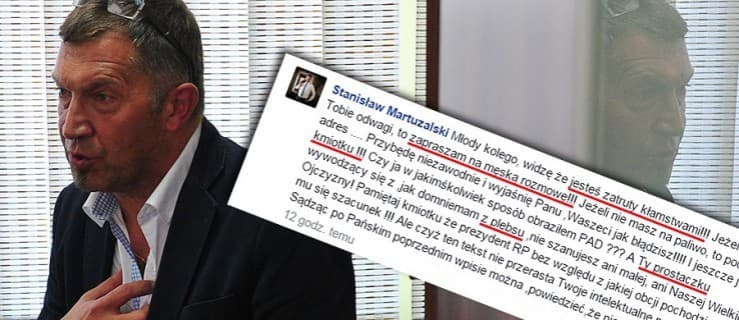 Afera! Martuzalski hejtuje: Kmiotek, prostaczek...