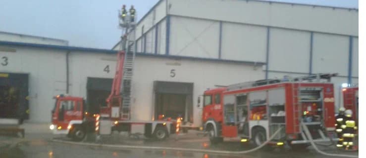 Pożar w zakładzie mięsnym w Golinie