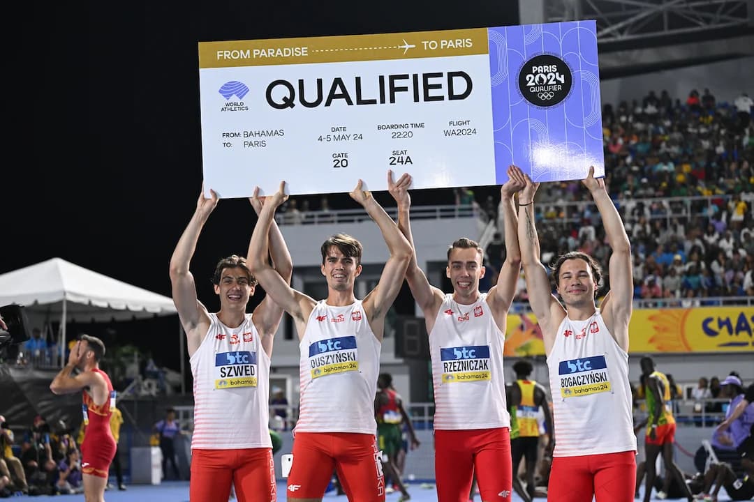 Igor Bogaczyński z kolegami ze sztafety 4x400 m wywalczył paszport do Paryża!
