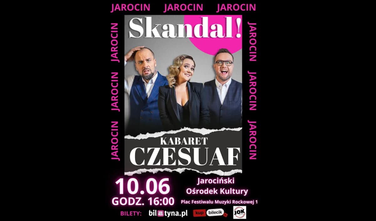 Kabaret Czesuaf wystąpi w Jarocinie. Weź udział w zabawie i zgarnij wejściówki!