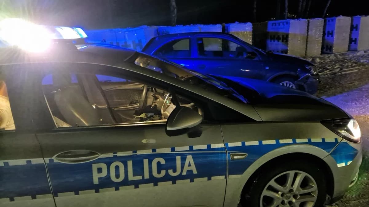 Oboje byli pijani. Ona spowodowała kolizję. On uderzył w ścianę pubu w Jarocinie