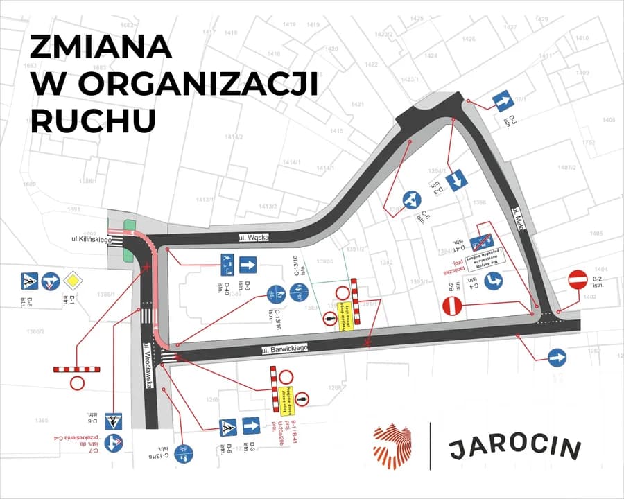 Zmiana organizacji ruchu w centrum Jarocina