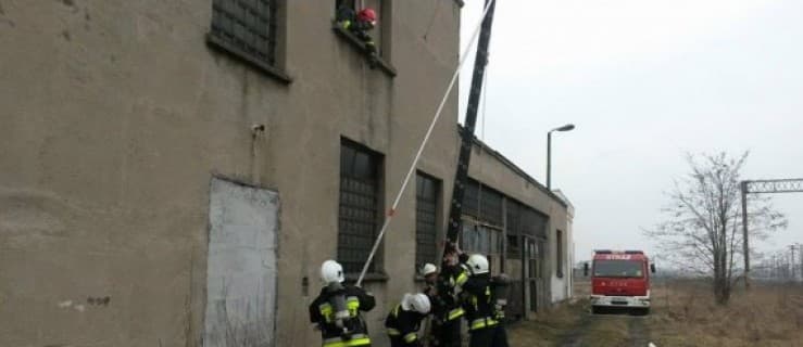 Sześć zastępów straży pożarnej w Parowozowni w Jarocinie
