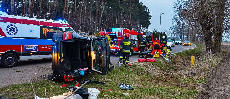 Policja podała wyniki badań kierowcy, który rozbił opla na betonowym przepuście w Golinie