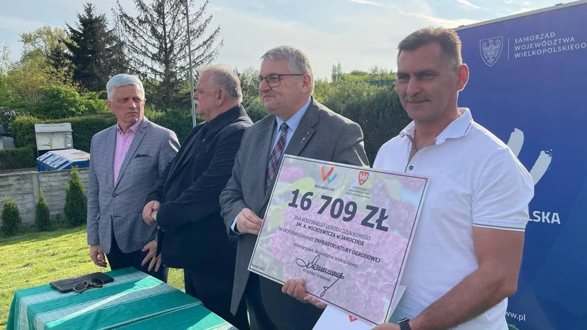 Dwa ogrody działkowe z Jarocina otrzymały dotację z budżetu wojewódzkiego. Zobacz, które i w jakiej wysokości