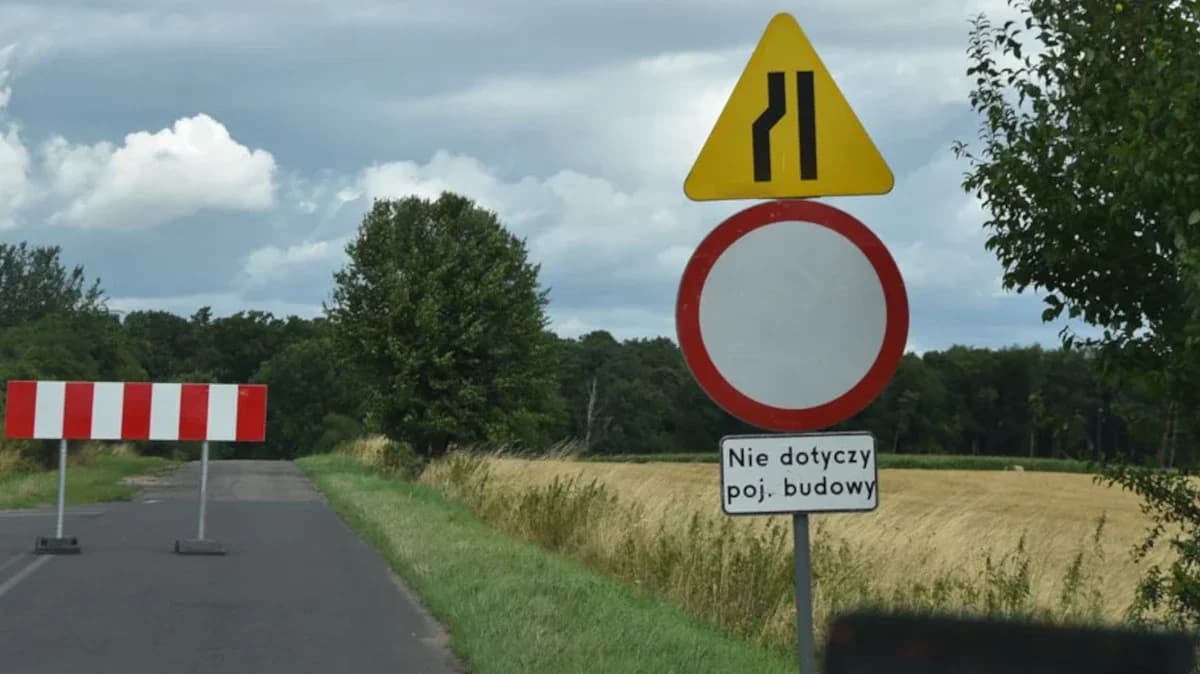 Zamkną drogę w gminie Kotlin, przy której budowana jest ścieżka rowerowa