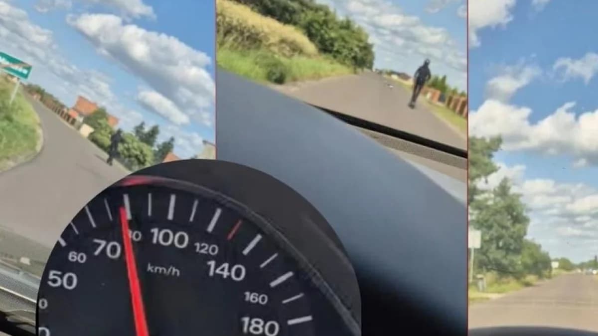 Jedzie hulajnogą z zawrotną prędkością. Nagranie trafiło do sieci. Wiadomo jak się rozpędził [WIDEO]