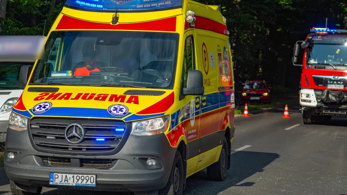 Motocyklista zderzył się ze sarną. Mężczyzna trafił do szpitala