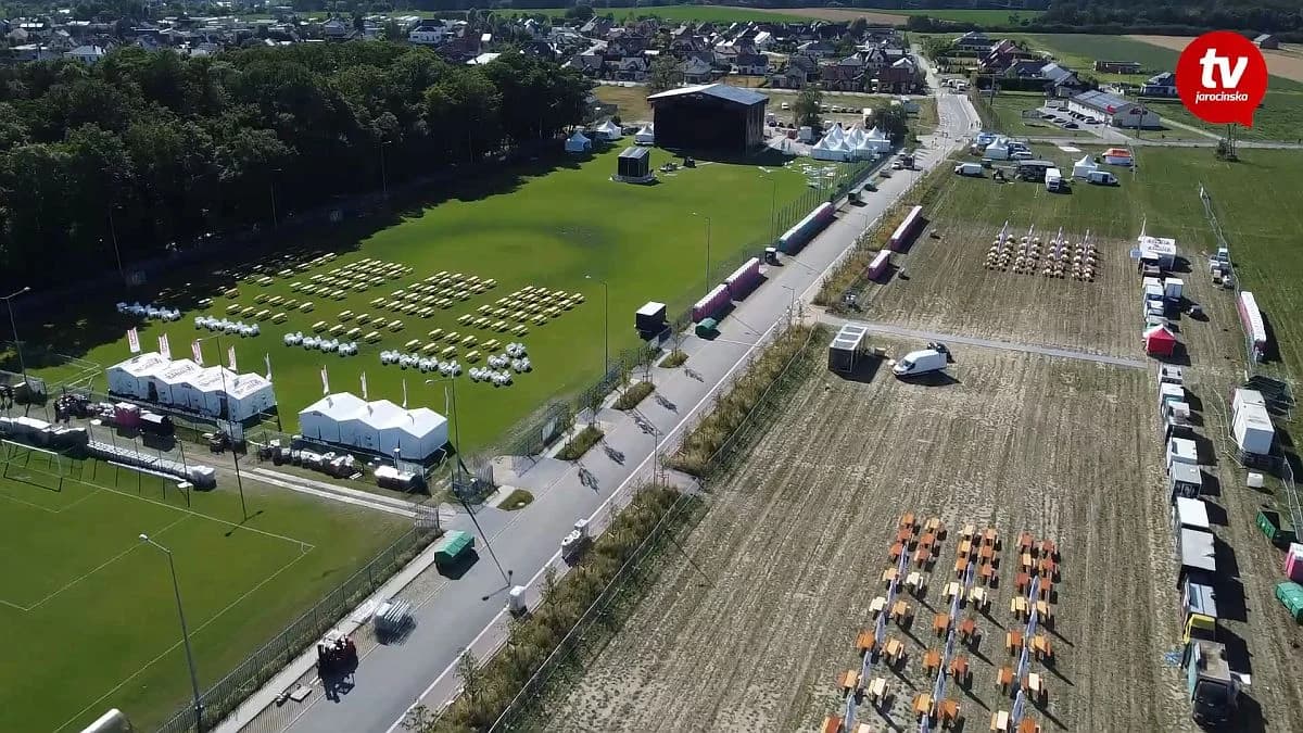 Jarocin Festiwal 2022. Tak wygląda teren festiwalowy. Ujęcia z drona