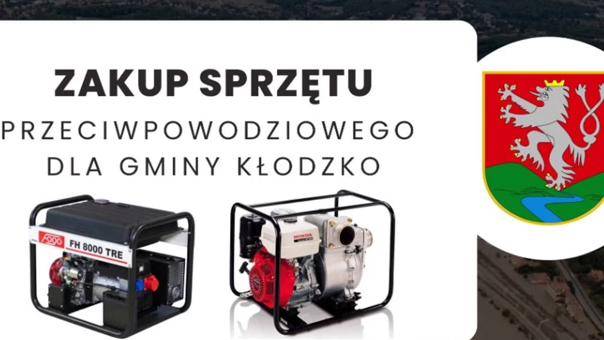 OSP i KGW z gminy Nowe Miasto zbierają pieniądze na zakup pompy i agregatu dla gminy Kłodzko