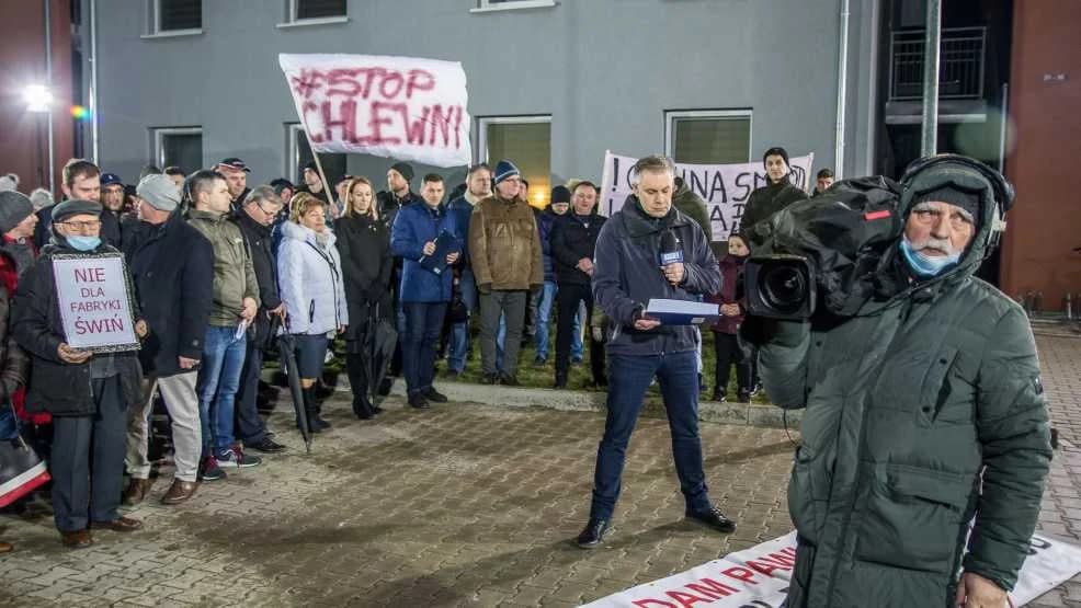 Telewizja na żywo z Siedlemina. Ludzie: Stop dla chlewni [ZDJĘCIA]