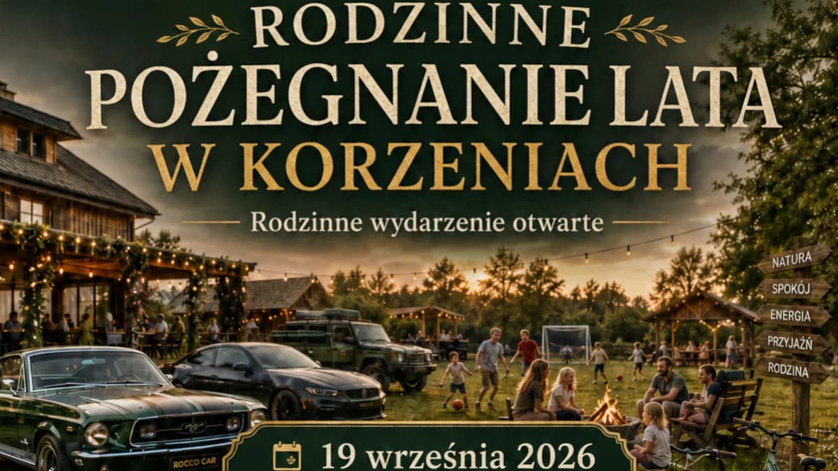 To będzie wyjątkowe pożegnanie lata z rodzinnymi aktywnościami, dobrym jedzeniem i pokazami motoryzacyjnymi