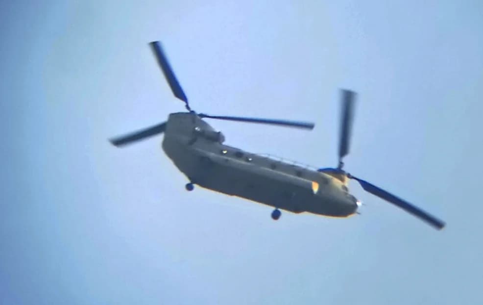 Chinook przeleciał nad Jarocinem. Jeszcze takiego nie widziałem