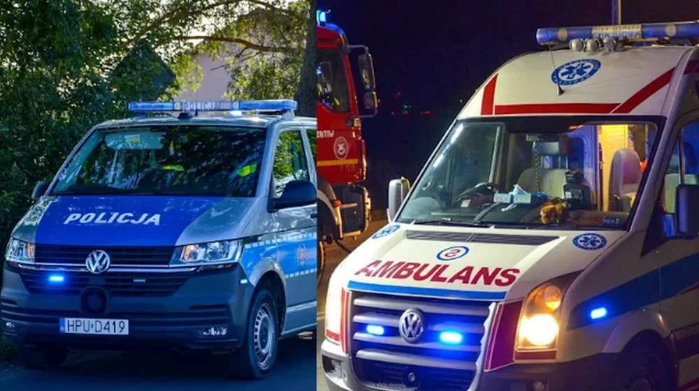 Auto osobowe zderzyło się z motocyklem w Jarocinie