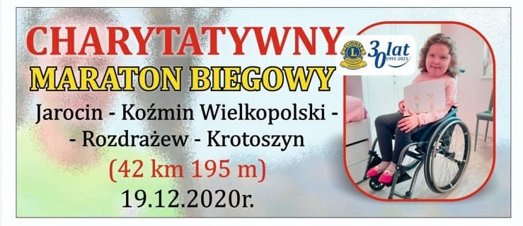 Pobiegną w charytatywnym maratonie z Jarocina do Krotoszyna
